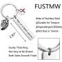 FUSTMW CHD Awareness Keychain Mom of A Heart Warrior Gifts CHD Heart Defect Recovery Gift Heart Disease Jewelry