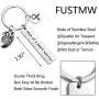 FUSTMW CHD Awareness Keychain Mom of A Heart Warrior Gifts CHD Heart Defect Recovery Gift Heart Disease Jewelry