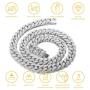 Halukakah Cuban Link Chain for Men Iced Out,15MM/20MM Mens Gold Chain Miami 18k Real Gold Plated/Platinum White Gold Finish Choker Necklace Bracelet,Full Cz Diamond Cut Prong Set,Gift for Him
