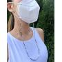 Hsarsup Face Mask Lanyard with Clips Bead Eyeglass Neck Chain Strap Beaded Mask Holders Multi-Functional