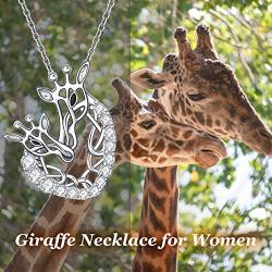 WINNICACA Penguin Necklaces 925 Sterling Silver Owl/Turtle/Giraffe Necklace for Women Cute Animal Jewelry for Girlfriend Birthday Gifts for Daughter Mother