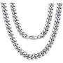 ChainsPro Men Chunky Miami Cuban Chain Necklace, Custom Available, 6/9/14mm Width, 18/20/22/24/26/28/30inch Length, Gold Plated/Stainless Steel/Black-with Gift Box
