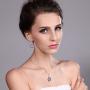 Gem Stone King 925 Silver Amethyst Pear Shape Pendant and Earrings Set (19.50 cttw Birthstone with 18 Inch Silver Chain)