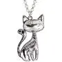 BONSNY Statement Enamel Alloy Chain Cat Necklaces Pendant Original Design for Women Girls