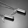 HooAMI Angel Wing Charm Memorial Urn Necklace/Keychain Cremation Jewelry for Ashes Keepsake Pendant