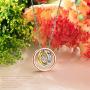 QIANSE Mothers Day Gift, Sun of Life, Necklaces Gifts, Three Rings Design Pendant with Engraving Necklace, Crystals Jewelry, Christmas Birthday Gifts