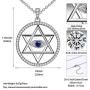 Protection Symbol Evil Eye Jewelry for Mom Grandma Silver Blue Evil Eye Necklace Star of David Hamsa Hand Bracelet Evil Eye Hamsa Hand Ring Amulet Jewelry for Women Girl Birthday Gift