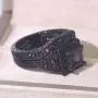 ringheart 2 Rings His and Hers Couple Rings Black Gold Plated Purple Cz Womens Wedding Ring Sets Tungsten Ring Mens Wedding Bands ringheart 2 Rings His and Hers Couple Rings Black Gold Plated Purple Cz Womens Wedding Ring Sets Tungsten Ring Mens Wedding Bands