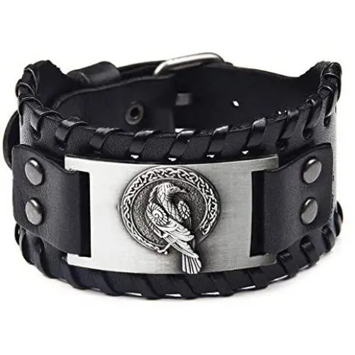 GelConnie Viking Bracelet Nordic Bracelets Punk Leather Cuff Bracelet Gothic Leather Wristband Amulet Scandinavian Talisman Pagan Jewelr GelConnie Viking Bracelet Nordic Bracelets Punk Leather Cuff Bracelet Gothic Leather Wristband Amulet Scandinavian Talisman Pagan Jewelr