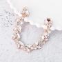 Asooll Wedding Crystal Hand Bracelet Bride Rhinestone Bracelet Fashion Jewelry Bracelet for Women and Girls for Women and Girls (Rose gold)