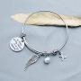 Memorial Initial Bracelet Sympathy Gifts A Piece of My Heart is in Heaven Memory Jewelry with Initial Loss Condolences Gifts