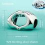 Sambaah Love Heart in Your Hand Charm Sterling Silver Finger Love Valentine Charm Bead for Bracelets/Gift for Family-Friends