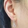 Dazzlingrock Collection 10K Ladies Infinity Dangling Earrings, White Gold