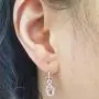 Dazzlingrock Collection 10K Ladies Infinity Dangling Earrings, White Gold