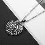 AsAlways Irish Celtic Triquetra Triangle Trinity Knot Pendant Viking Norse Rune Necklace Stainless Steel Vintage for Men Original Jewelry