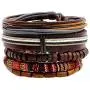 MRSXXNT Wrap Bracelets Mens Women Cowhide Multi-Layer Braided Leather Bracelet Bangle Adjustable Bracelet 5pcs MRSXXNT Wrap Bracelets Mens Women Cowhide Multi-Layer Braided Leather Bracelet Bangle Adjustable Bracelet 5pcs