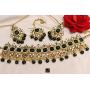 Green Kundan Choker Necklace Set Indian Jewelry Bridal Wedding Necklace Ethnic Bollywood Jewelry Set