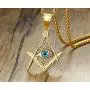 PJ Jewelry All Seeing Eyes Illuminati Stainless Steel Freemasonry Masonic Symbol CZ Pendant Necklace for Men PJ Jewelry All Seeing Eyes Illuminati Stainless Steel Freemasonry Masonic Symbol CZ Pendant Necklace for Men
