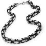Urban Jewelry Impressive Mechanic Style Stainless Steel Mens Necklace Silver Black Chain for Men (18,21,23 Inches)