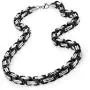 Urban Jewelry Impressive Mechanic Style Stainless Steel Mens Necklace Silver Black Chain for Men (18,21,23 Inches)