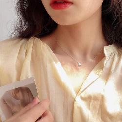 Sterling Silver Square Crystal Choker Necklace for Women Girls Cushion Shape Cubic Zirconia Small Delicate Princess Cut Pendant Necklace Adjustable Chain 18'' Fashion Weddding Jewelry Gift