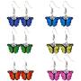 6-10 Pairs Butterfly Earrings for Women, MTSCE Colorful Acrylic Butterfly Stud Earrings Set for Women Girls Teens Fashion Jewelry Gift