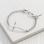Silpada in Good Faith Organic Cross Bracelet in Sterling Silver, 8.25''