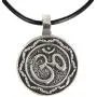 Trilogy Jewelry Pewter Circle Ohm Om Yoga Buddha Namaste Pendant on Leather Necklace Trilogy Jewelry Pewter Circle Ohm Om Yoga Buddha Namaste Pendant on Leather Necklace