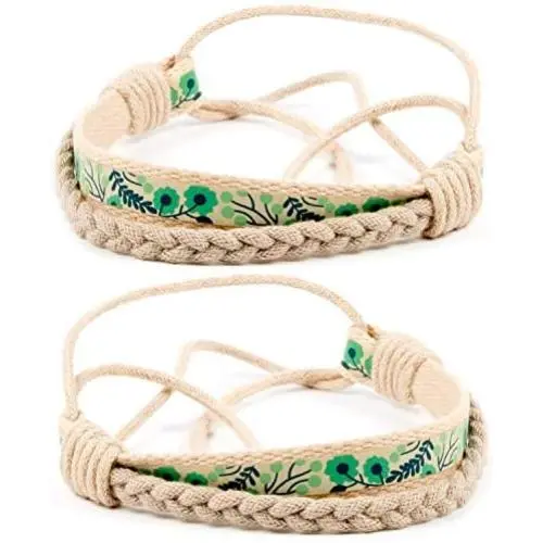 Pettsie Matching Friendship Bracelets, 2 Pack Set, Easy Adjustable, 100% Cotton Pettsie Matching Friendship Bracelets, 2 Pack Set, Easy Adjustable, 100% Cotton