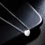 Hipunk Tiny Small Necklace Womenm 316L Stainless Steel Minimalist Dainty Music/Heart/Triangle/Pentagon/Hexagon Pendant Polished Birthday Jewelry