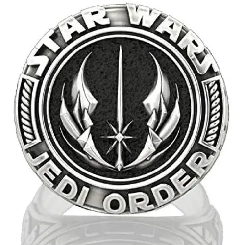 PikaLF Jedi Order Ring for Men, Jedi Symbol Ring, Punk Gothic Skull Ring, Amulet Ring, Cosplay Jewelry Accessories Gift for Men Boys PikaLF Jedi Order Ring for Men, Jedi Symbol Ring, Punk Gothic Skull Ring, Amulet Ring, Cosplay Jewelry Accessories Gift for Men Boys