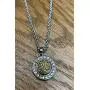 Interchangeable Mini 12mm Snap Jewelry Rhinestone Halo Pendant & Stainless Steel Chain 19'' + 3'' Ext My Prime Gifts