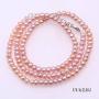 JYX Pearl Necklace Set AA+ Quality 4-5mm Lavender Freshwater Pearl Necklace Bracelet and Earrings Set for Girl Women