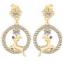 AOBOCO 925 Sterling Silver Christmas Theme Earrings Embellished with Crystal from Austria, Hypoallergenic Dangle Drop Earrings, Fine Snowflake Jewelry Gifts for Women - Christmas Every Day