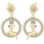 AOBOCO 925 Sterling Silver Christmas Theme Earrings Embellished with Crystal from Austria, Hypoallergenic Dangle Drop Earrings, Fine Snowflake Jewelry Gifts for Women - Christmas Every Day
