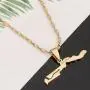 Gambia Map Flag Necklace Pendants Gold Color Jewelry Gambian Item Gifts Gambia Map Flag Necklace Pendants Gold Color Jewelry Gambian Item Gifts
