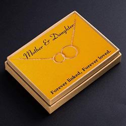Ldurian Necklace Two Interlocking Infinity 2 Circles Pendants, Women Jewelry, Birthday Gift for Mother Daughter Aunt Niece Cousin Sisters Friends…