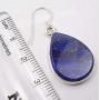 SilverStarJewel Gemstone Jewelry Lapis Lazuli Earrings 1.6'' 925 Solid Silver
