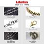 Ldurian Stainless Steel Chain, Non Tarnish Necklace for Men Women, Rope Figaro Box Rolo Chain, Cheap Silver Gold Jewelry, Gift for Husband Son