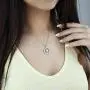 .925 Sterling Silver Cubic Zirconia Compass Necklace, 16''+2''Extender