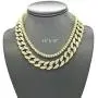 Mens Iced Out Hip Hop Gold tone CZ Miami Cuban Link Chain Choker Necklace Mens Iced Out Hip Hop Gold tone CZ Miami Cuban Link Chain Choker Necklace
