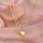 ABDOT Heart Initial Necklaces for Women Girls 14k Gold Plated Heart Pendant Letter Alphabet Necklace Personalized Layered Necklaces Birthday Jewelry Gifts