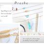 Dresbe Boho Bar Pendant Necklace Gold Layered Choker Turquoise Neck Chain Hand Neck Jewelry Accessories for Women and Girls