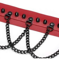 JJDreams Goth Vintage Rivet Choker Chain Punk Faux Leather Adjustable Necklace Collar for Women Men