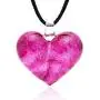 Suvani Jewelry Hand Blown Venetian Murano Glass Rose Pink Heart Shaped Pendant Necklace, 18-20 inches Suvani Jewelry Hand Blown Venetian Murano Glass Rose Pink Heart Shaped Pendant Necklace, 18-20 inches