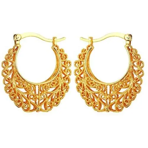 Women Girls Hoop Earrings Stainless Steel/18K Gold Plated Loop Earrings Hypoallergenic, Polished/Half Open/Vintage/Statement Ear Rings Women Girls Hoop Earrings Stainless Steel/18K Gold Plated Loop Earrings Hypoallergenic, Polished/Half Open/Vintage/Statement Ear Rings