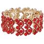 EVER FAITH Womens Austrian Crystal Gorgeous Wedding Knot Elastic Stretch Bracelet