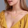 QJLE 12 Constellation Zodiac Pendant Necklace for Women,18K Gold Plated Old English Letter Astrology Horoscope Necklace Girls Jewelry Gifts for her