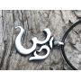 Trilogy Jewelry Pewter Ohm Om Yoga Buddha Namaste Pendant on Leather Necklace