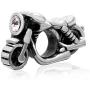 Motorcycle Charm - Authentic 925 Sterling Silver CZ Stone Beads - Fit DIY Charms